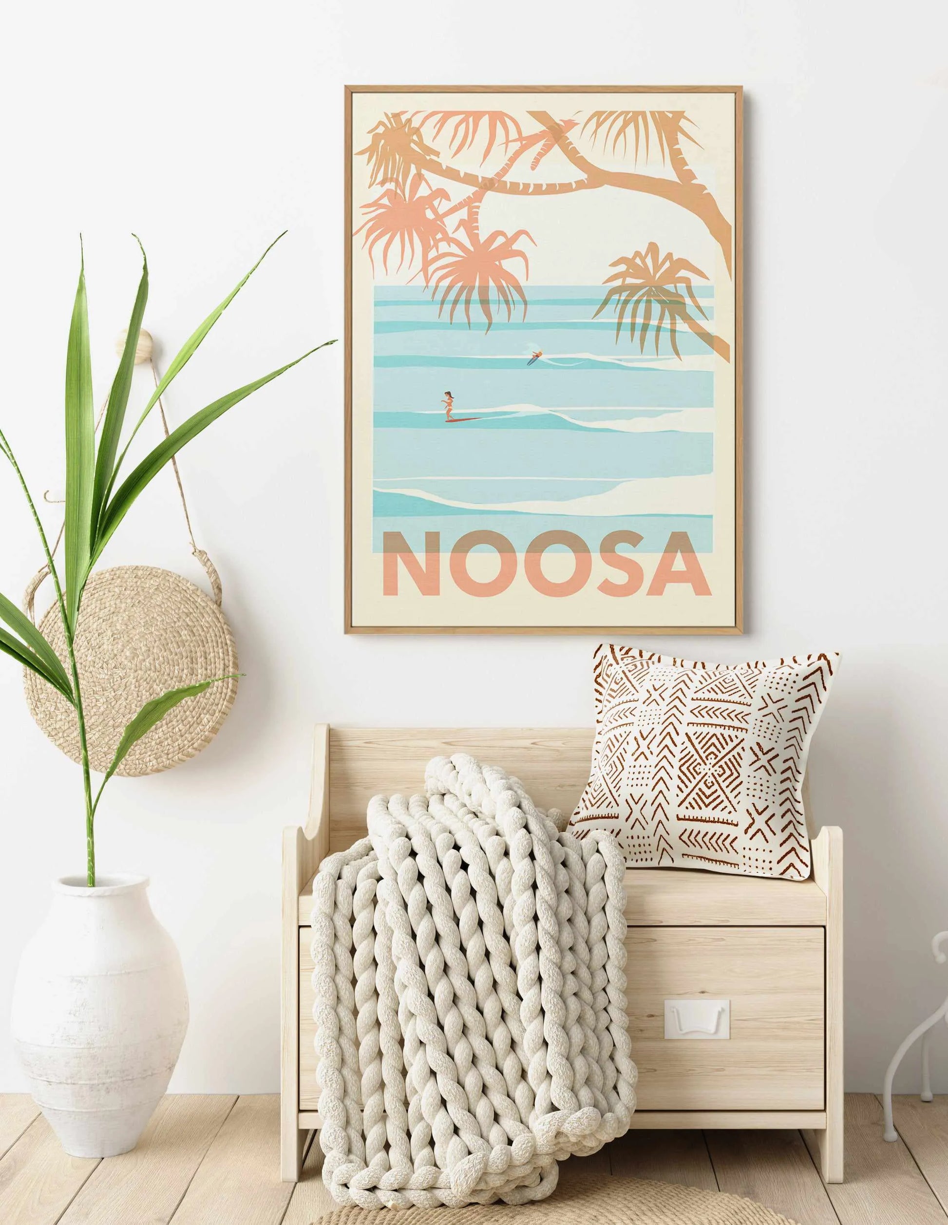 Tea Tree Days, Noosa | Framed Canvas Art Print from Olive et Oriel where you can shop wallpaper and artworks online