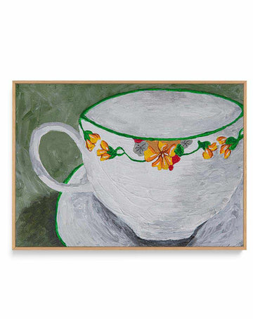 Teacup With Flowers by Dale Hefer | Framed Canvas Art Print from Olive et Oriel where you can shop wallpaper and artworks online