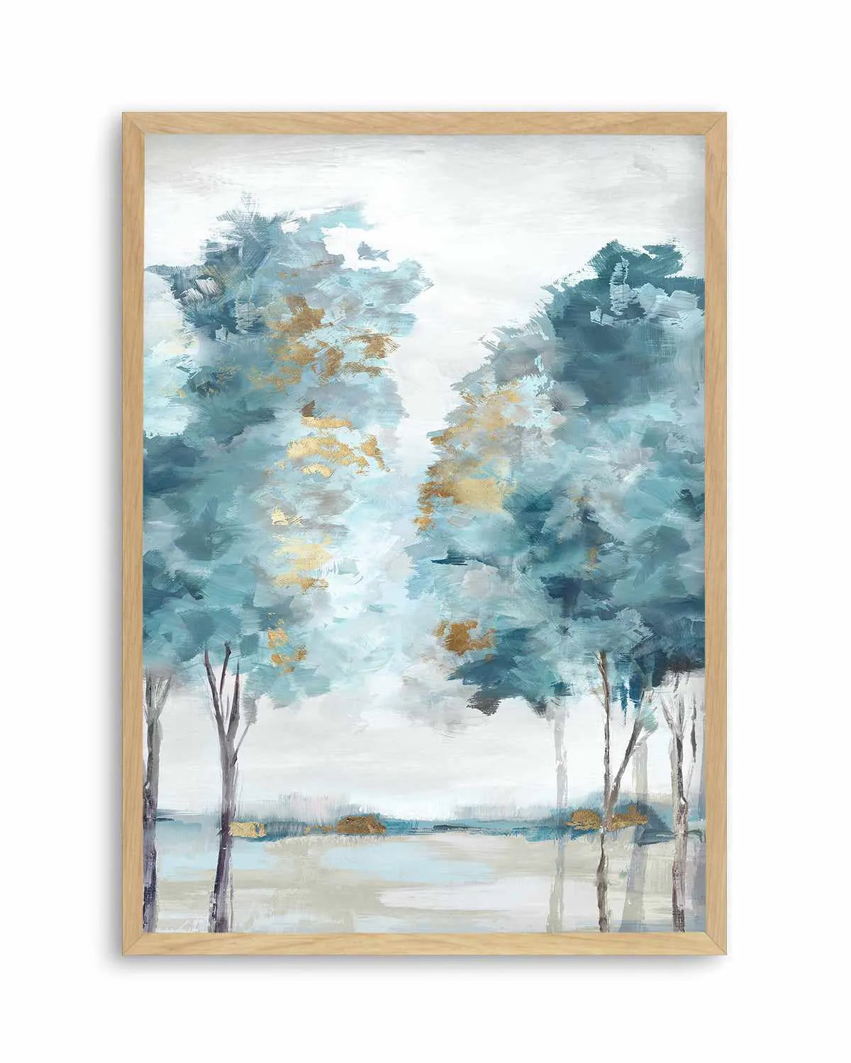 Teal Blue Forest I Art Print from Olive et Oriel where you can shop wallpaper and artworks online