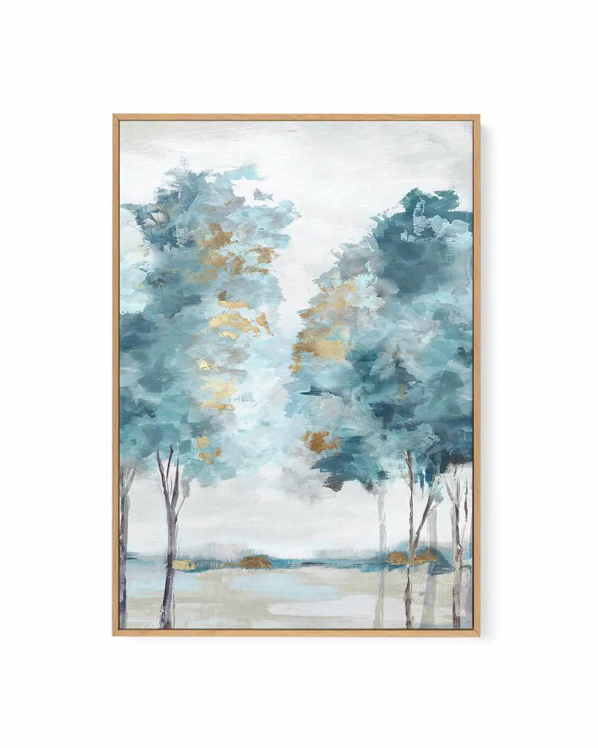 Teal Blue Forest I | Framed Canvas Art Print from Olive et Oriel where you can shop wallpaper and artworks online