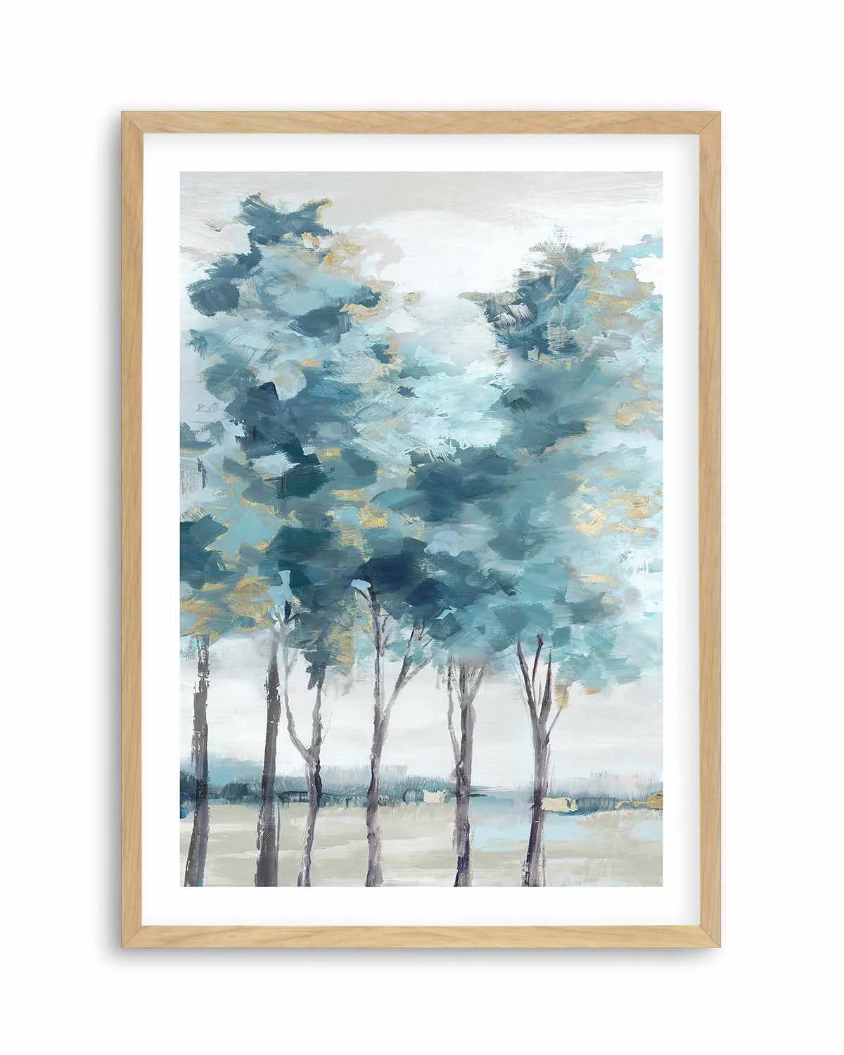 Teal Blue Forest II Art Print from Olive et Oriel where you can shop wallpaper and artworks online