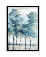 Teal Blue Forest II Art Print