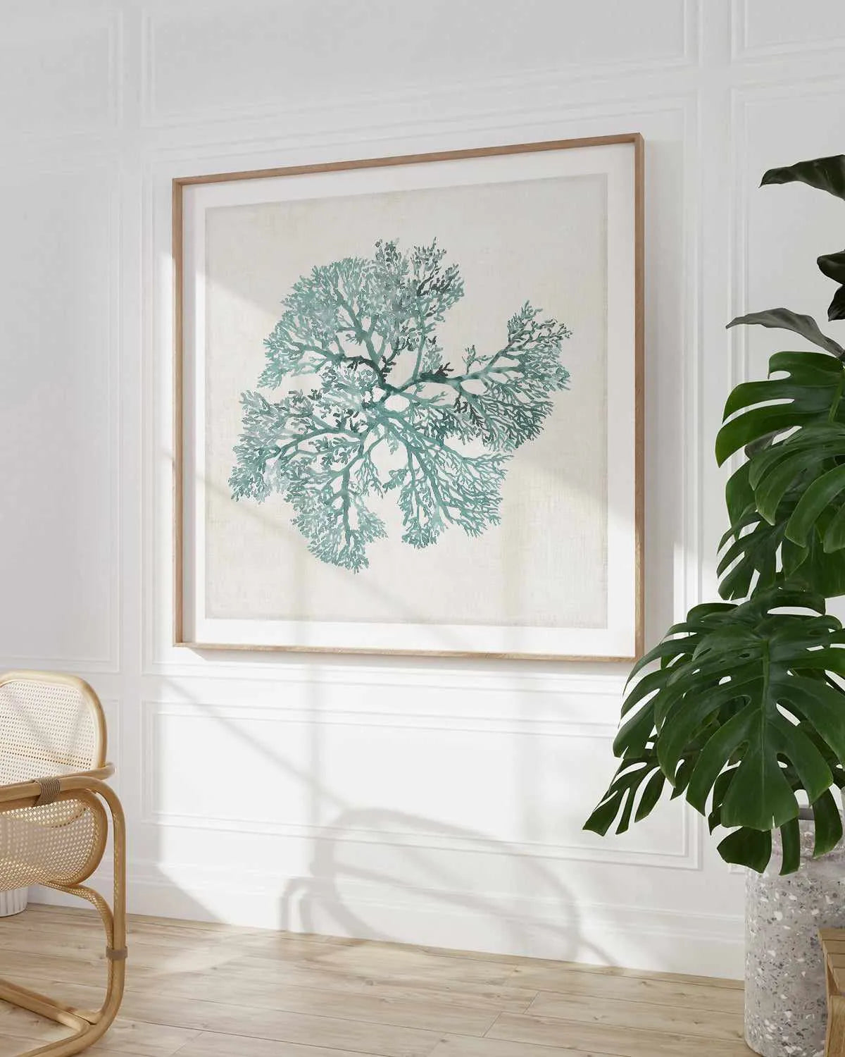 Teal Coral II Art Print from Olive et Oriel where you can shop wallpaper and artworks online