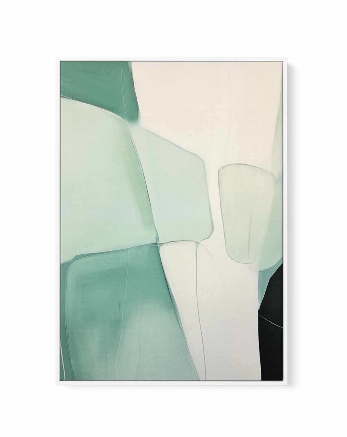 Teal Illusion | Framed Canvas Art Print