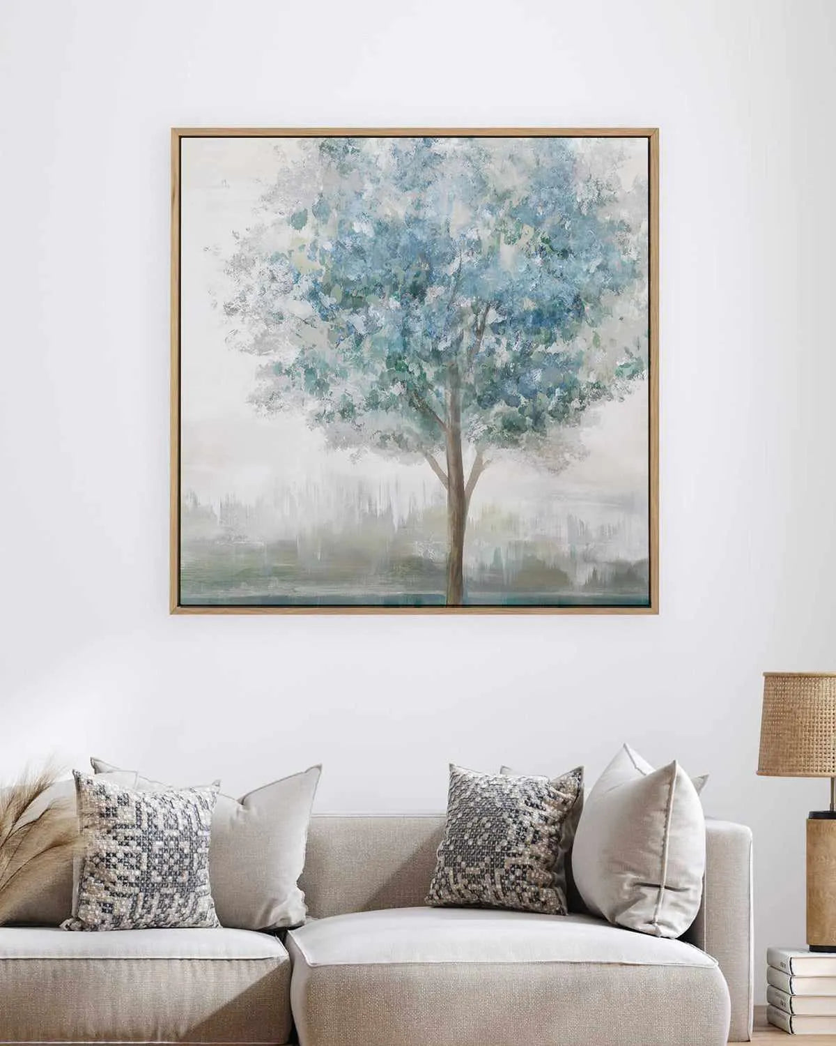 Teal Secret Garden | Framed Canvas Art Print from Olive et Oriel where you can shop wallpaper and artworks online