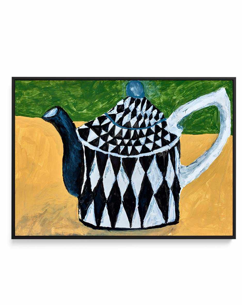 Teapot by Dale Hefer | Framed Canvas Art Print