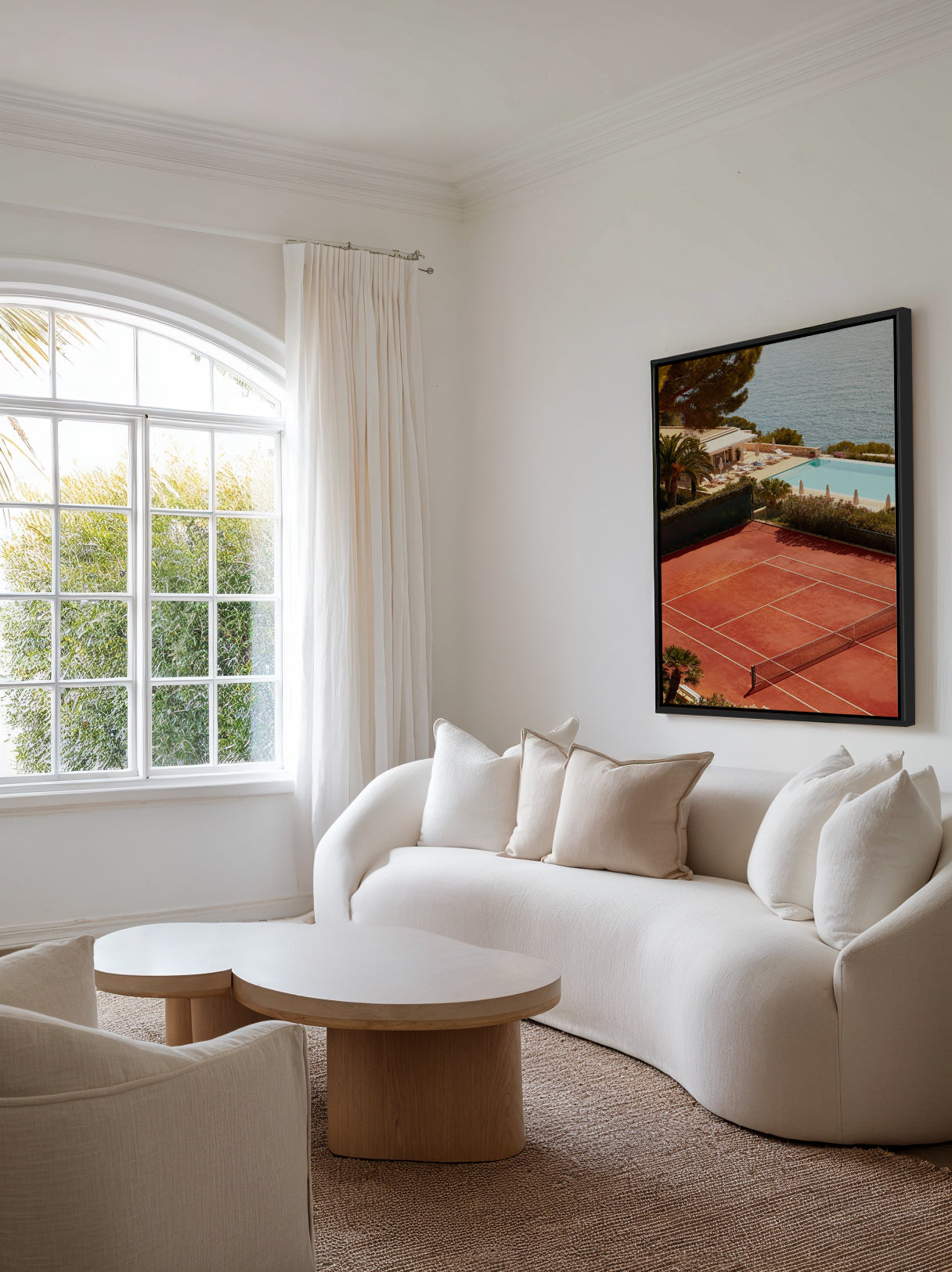 Tennis Club | Framed Canvas Art Print from Olive et Oriel where you can shop wallpaper and artworks online