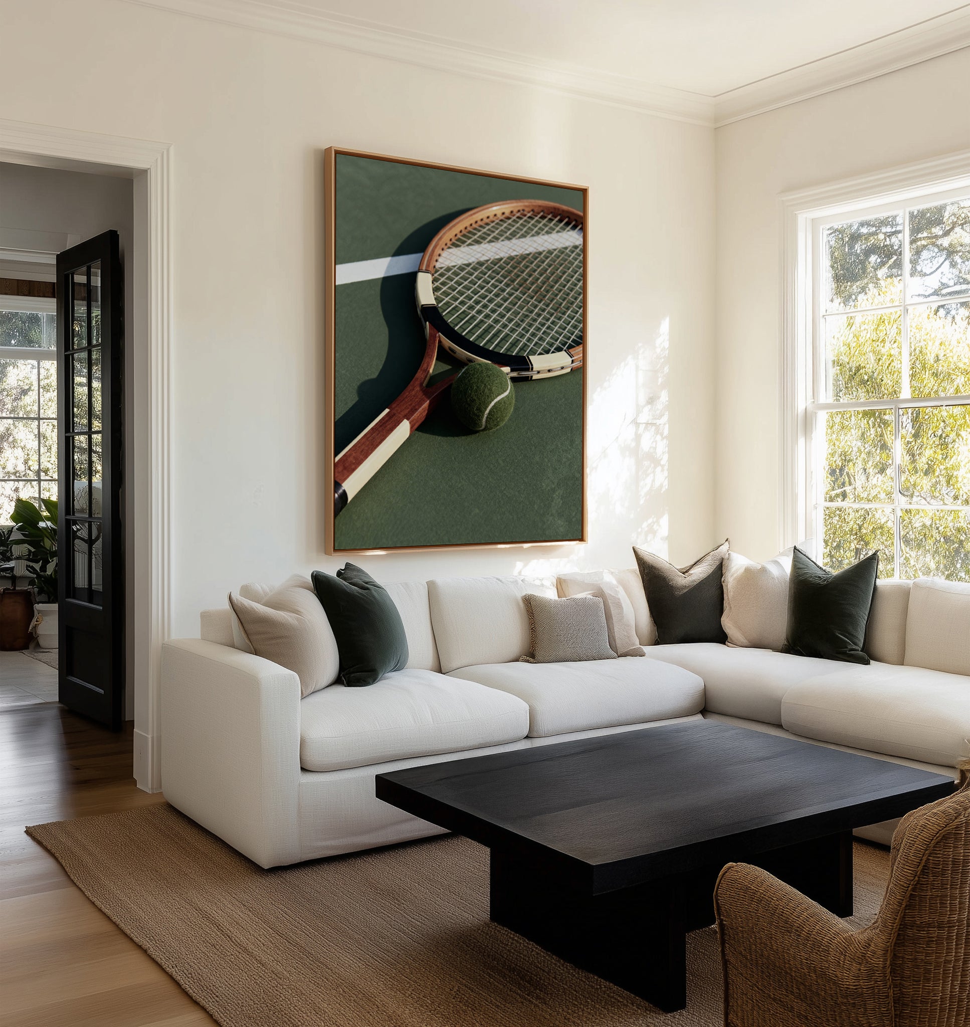 Tennis Club | Framed Canvas Art Print from Olive et Oriel where you can shop wallpaper and artworks online