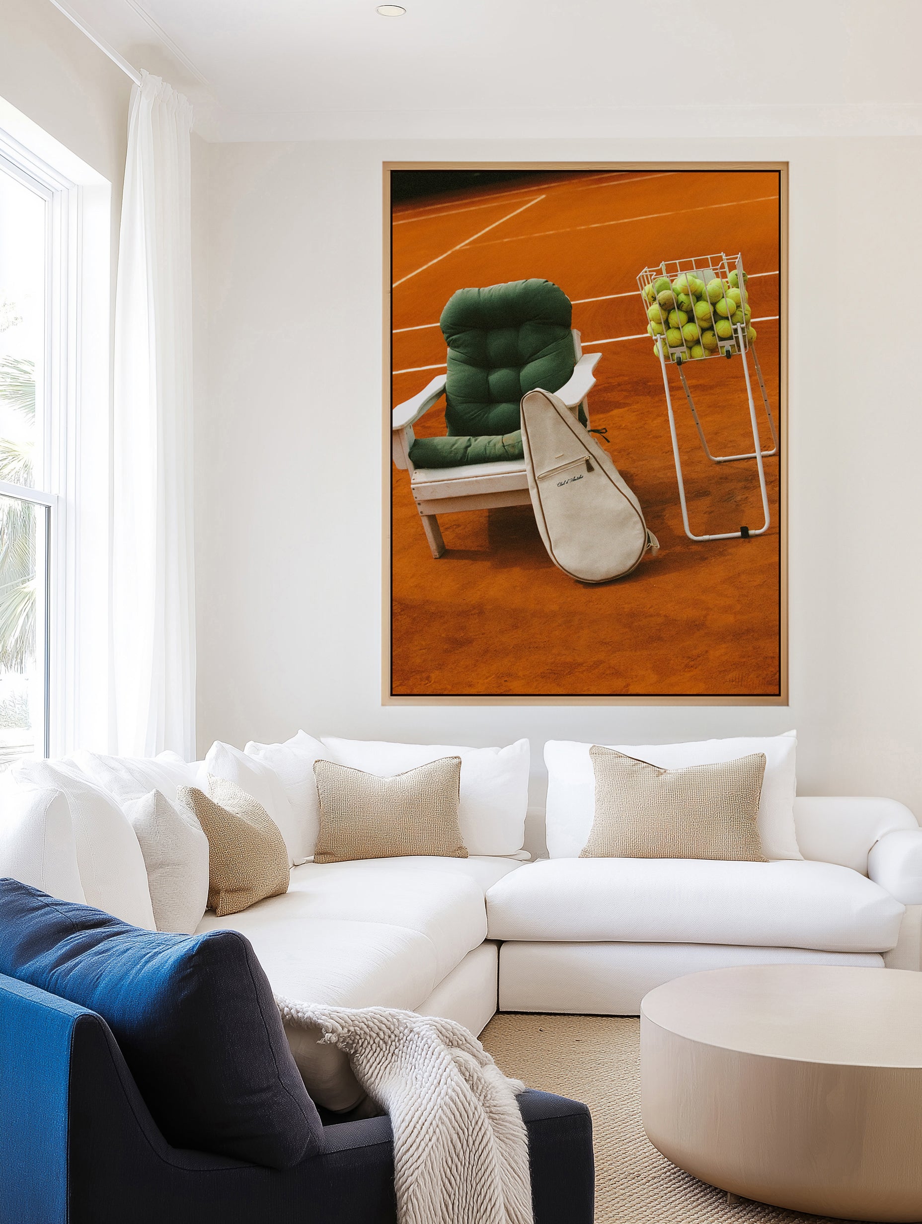 Tennis III by Carson Grzegorczyk | Framed Canvas Art Print