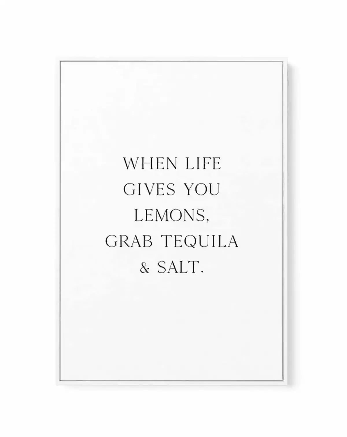 Tequila & Salt | Framed Canvas-CANVAS-You can shop wall art online with Olive et Oriel for everything from abstract art to fun kids wall art. Our beautiful modern art prints and canvas art are available from large canvas prints to wall art paintings and our proudly Australian artwork collection offers only the highest quality framed large wall art and canvas art Australia - You can buy fashion photography prints or Hampton print posters and paintings on canvas from Olive et Oriel and have them d