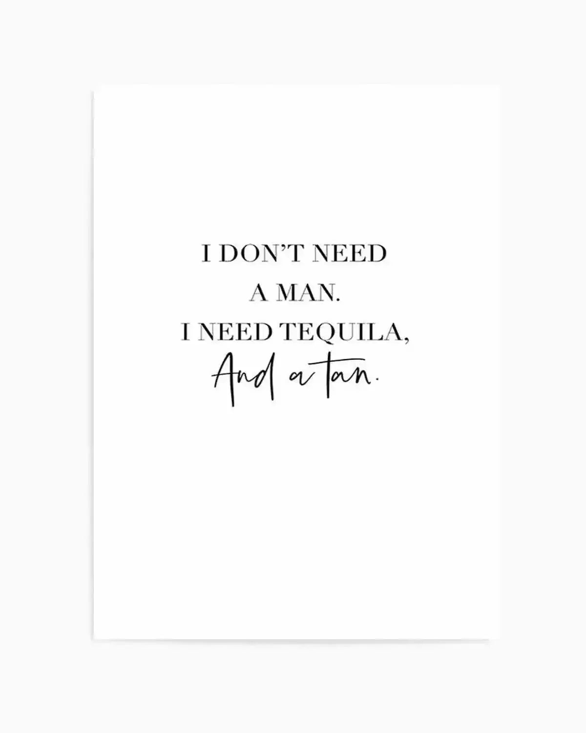 Tequila & A Tan | Customise Me! Art Print from Olive et Oriel where you can shop wallpaper and artworks online