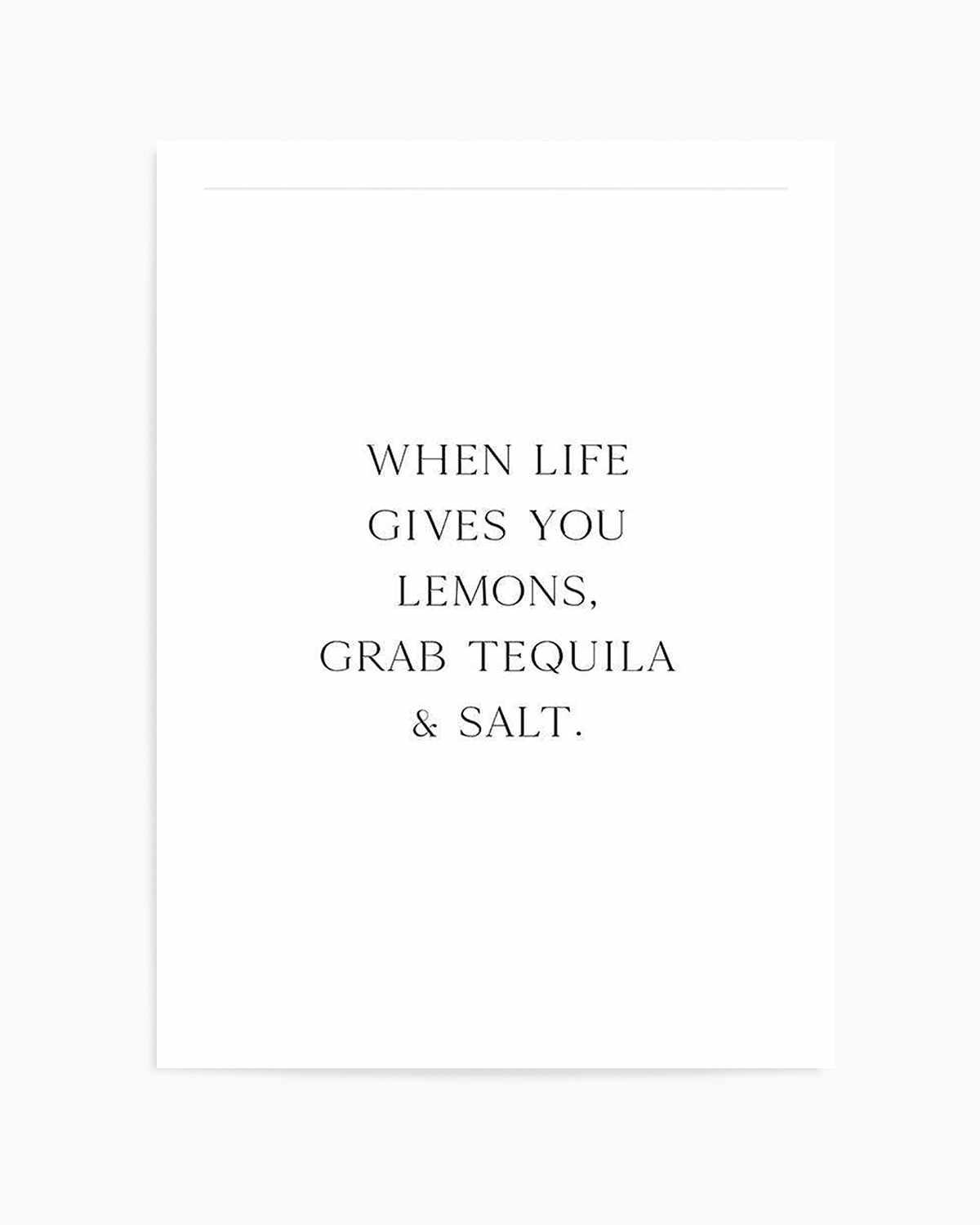 Tequila & Salt Art Print