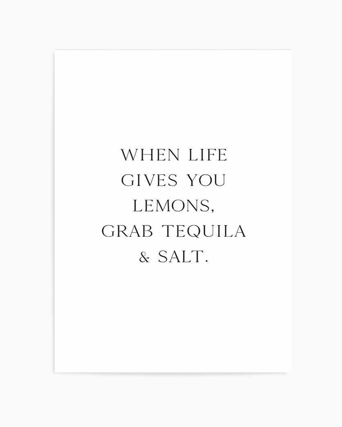 Tequila & Salt Art Print