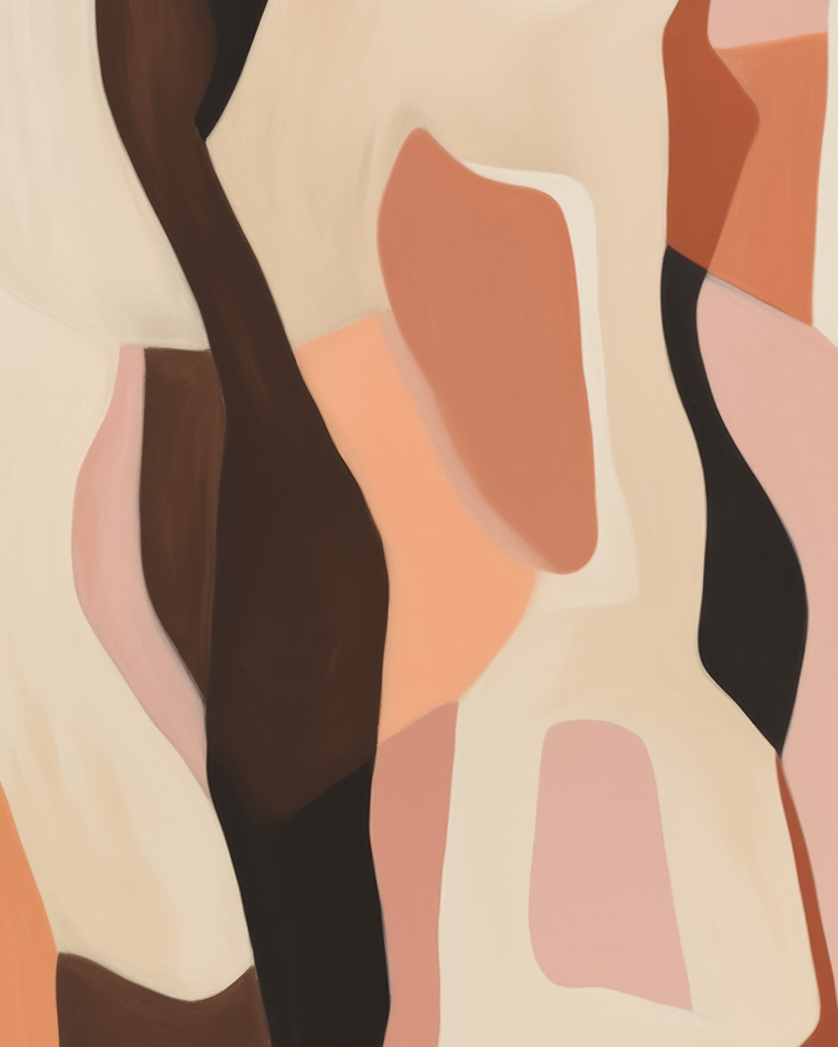 Terra Cotta Abstract in Red & Beige Commercial Vinyl Wallpaper