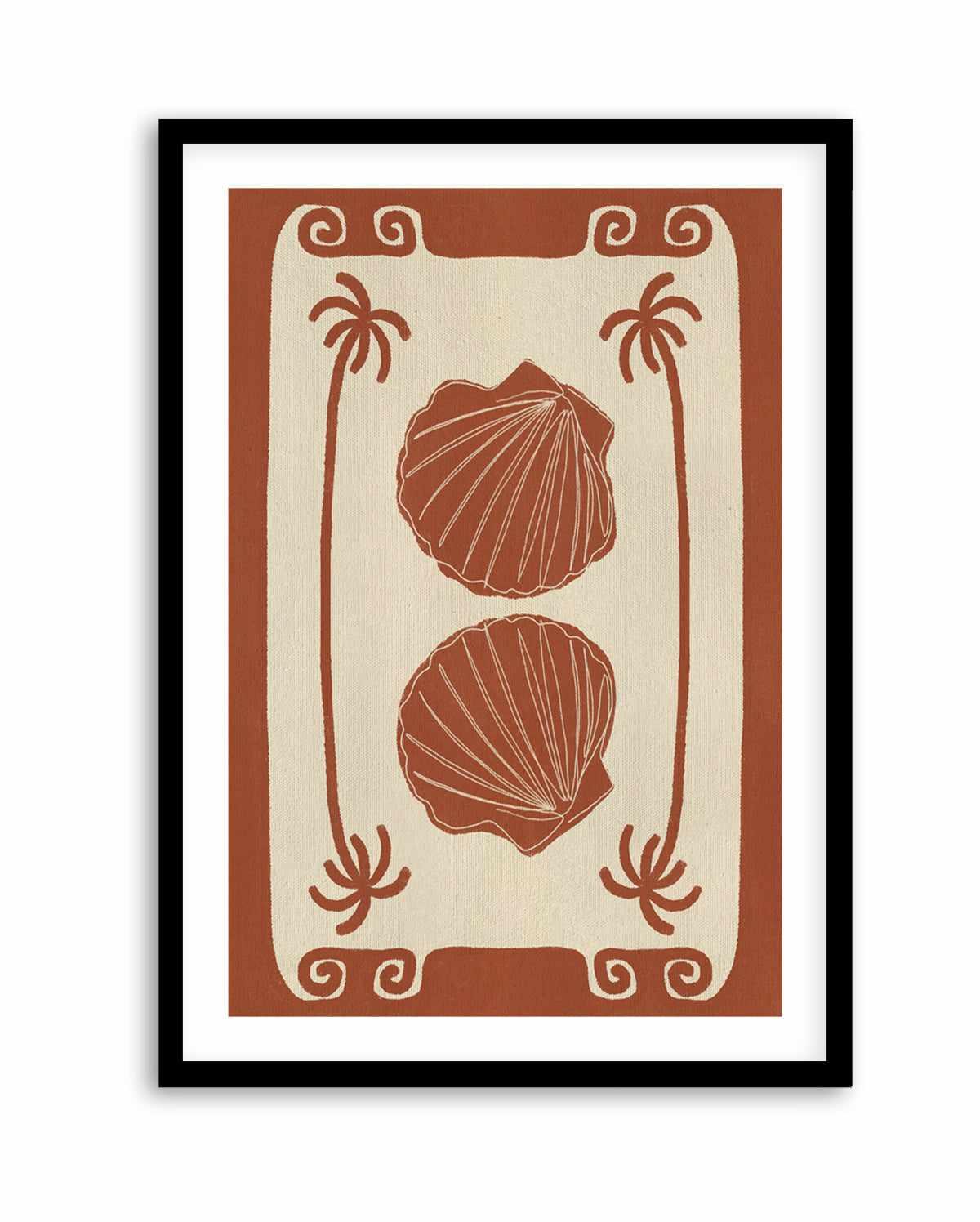 Terracotta Seashell Stories by Shatha Al Dafai | Art Print from Olive et Oriel where you can shop wallpaper and artworks online