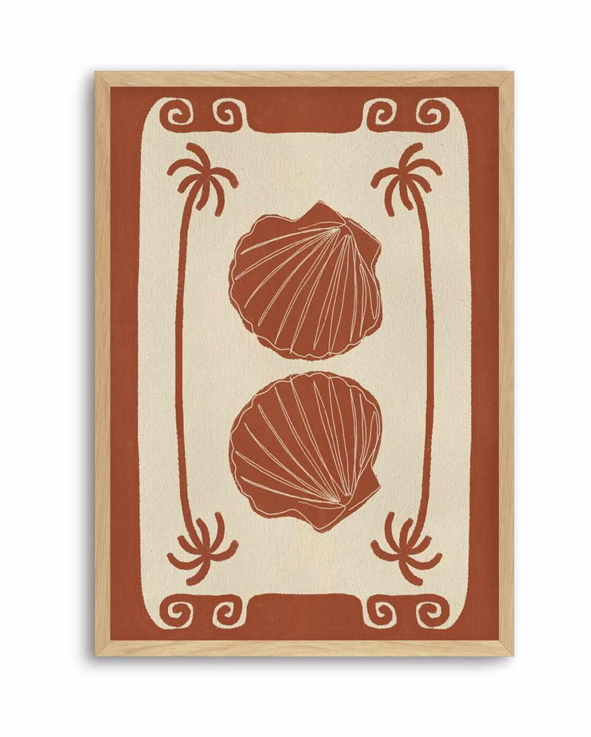 Terracotta Seashell Stories by Shatha Al Dafai | Art Print from Olive et Oriel where you can shop wallpaper and artworks online