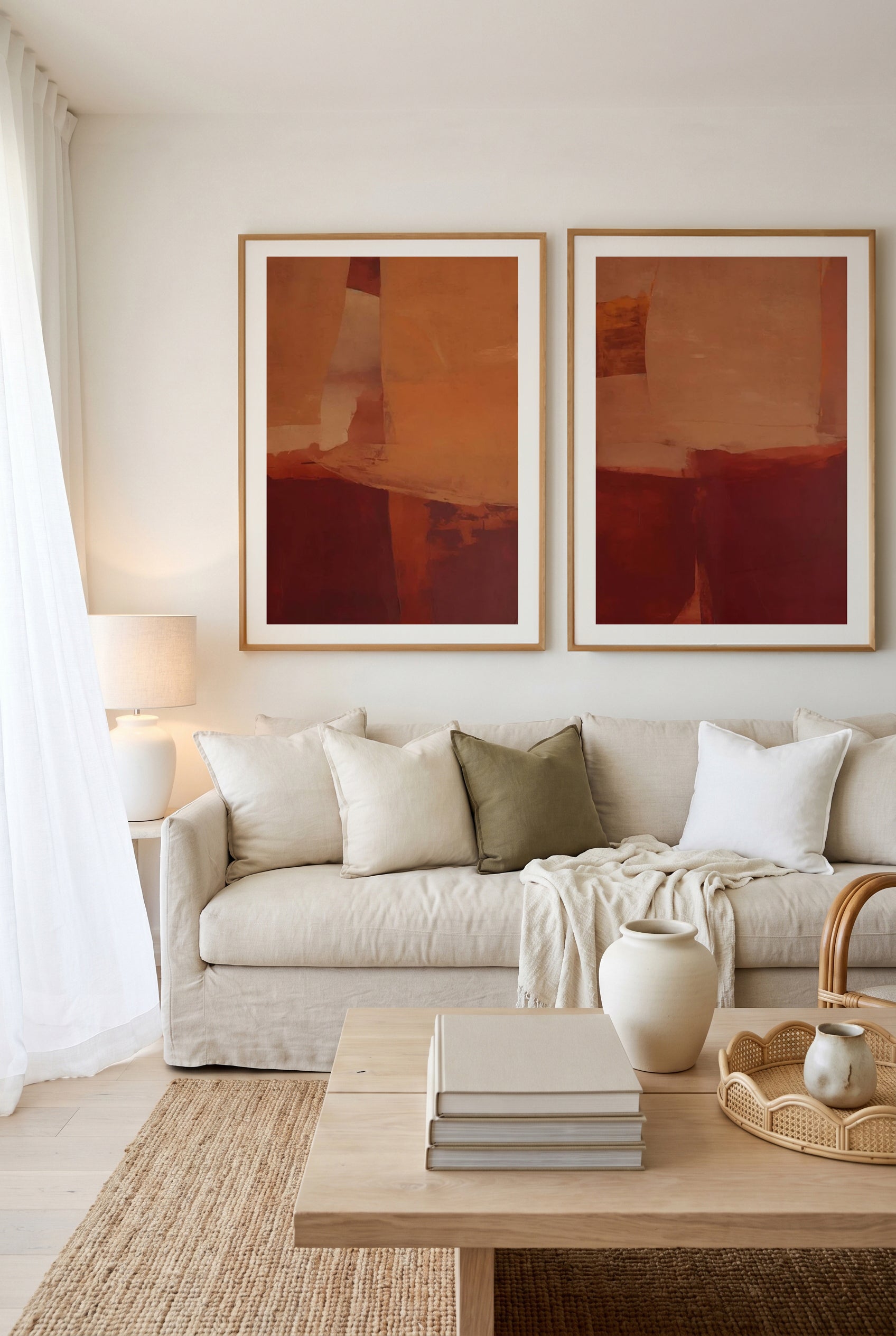 Terrana I & II Art Print Set of 2 | Matching Wall Art