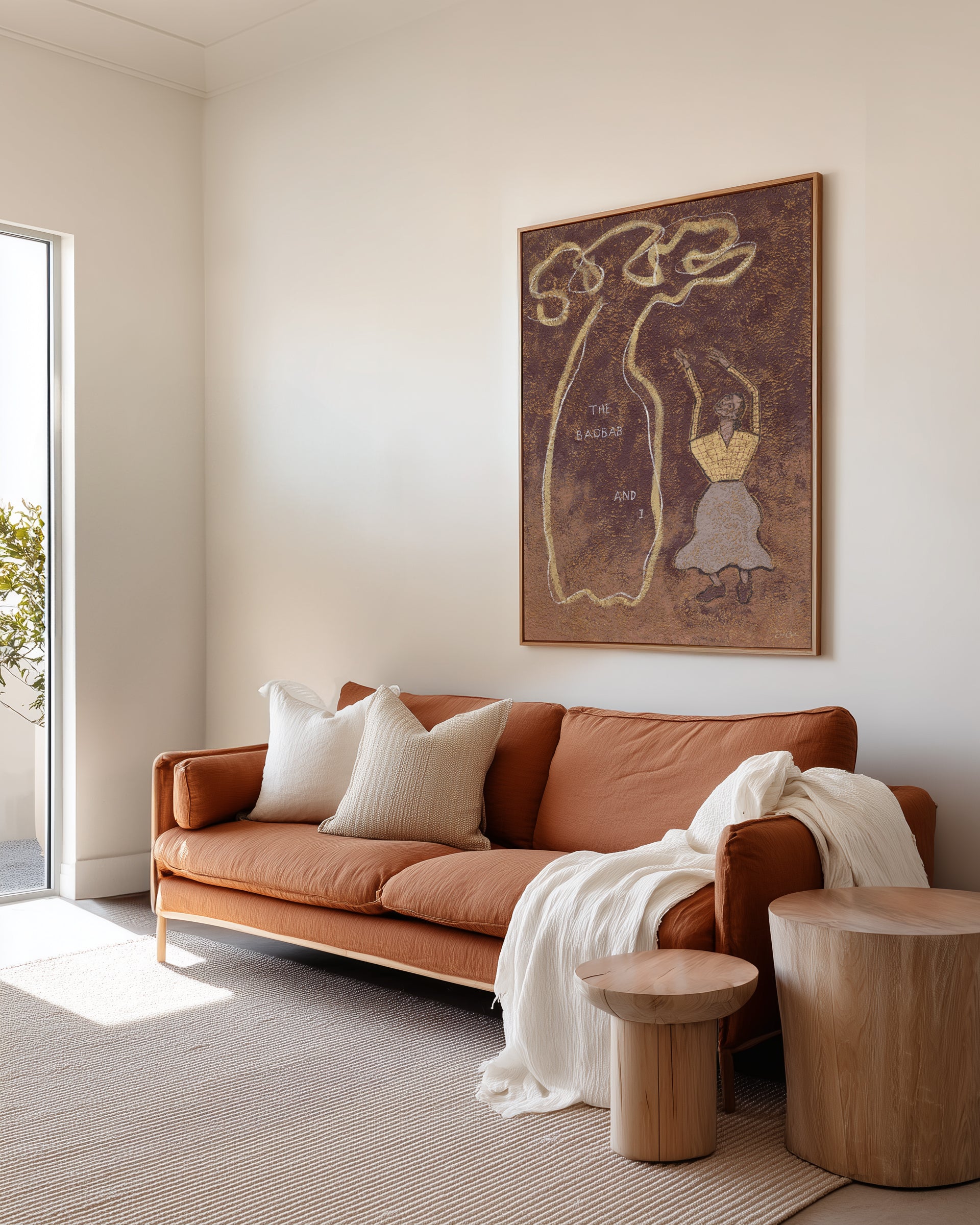 The Baobab and I by Julie Celina | Framed Canvas Art Print from Olive et Oriel where you can shop wallpaper and artworks online