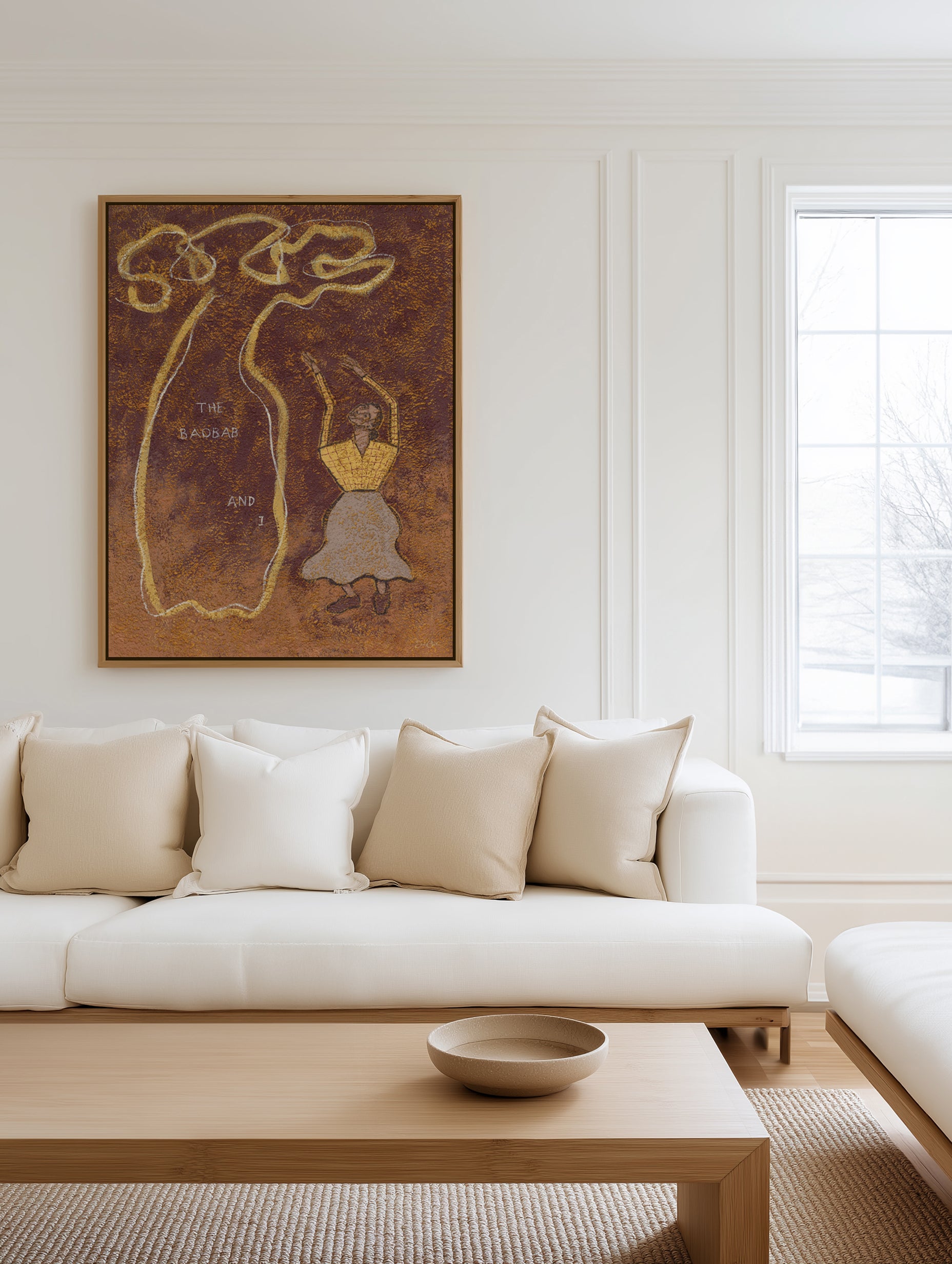 The Baobab and I by Julie Celina | Framed Canvas Art Print from Olive et Oriel where you can shop wallpaper and artworks online