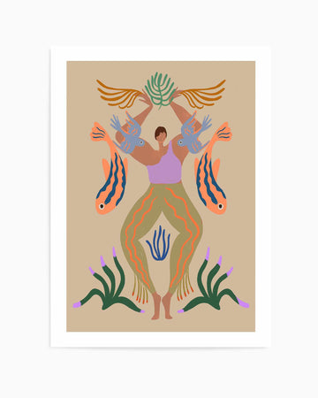 The Birds and Fish by Arty Guava | Art Print from Olive et Oriel where you can shop wallpaper and artworks online