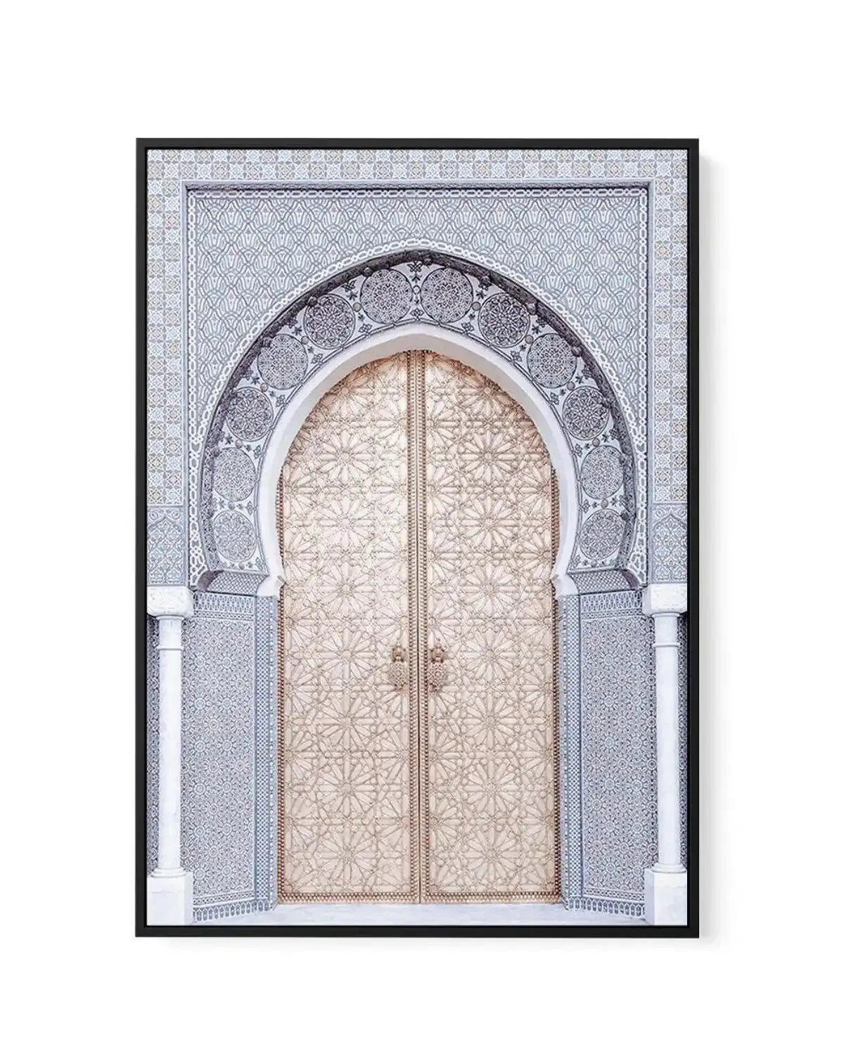 The Blue Arch | Morocco | Framed Canvas-Shop Australian Art Prints Online with Olive et Oriel - Our collection of Moroccan art prints offer unique wall art including moroccan arches and pink morocco doors of marrakech - this collection will add soft feminine colour to your walls and some may say bohemian style. These traditional morocco landscape photography includes desert scenes of palm trees and camel art prints - there is art on canvas and extra large wall art with fast, free shipping across