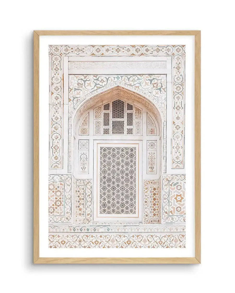 The Bohemian Arch I Art Print-Shop Australian Art Prints Online with Olive et Oriel - Our collection of Moroccan art prints offer unique wall art including moroccan arches and pink morocco doors of marrakech - this collection will add soft feminine colour to your walls and some may say bohemian style. These traditional morocco landscape photography includes desert scenes of palm trees and camel art prints - there is art on canvas and extra large wall art with fast, free shipping across Australia