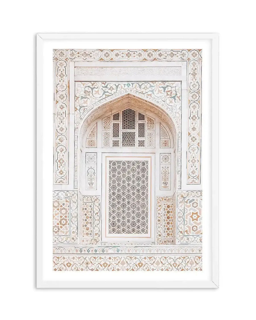 The Bohemian Arch I Art Print-Shop Australian Art Prints Online with Olive et Oriel - Our collection of Moroccan art prints offer unique wall art including moroccan arches and pink morocco doors of marrakech - this collection will add soft feminine colour to your walls and some may say bohemian style. These traditional morocco landscape photography includes desert scenes of palm trees and camel art prints - there is art on canvas and extra large wall art with fast, free shipping across Australia