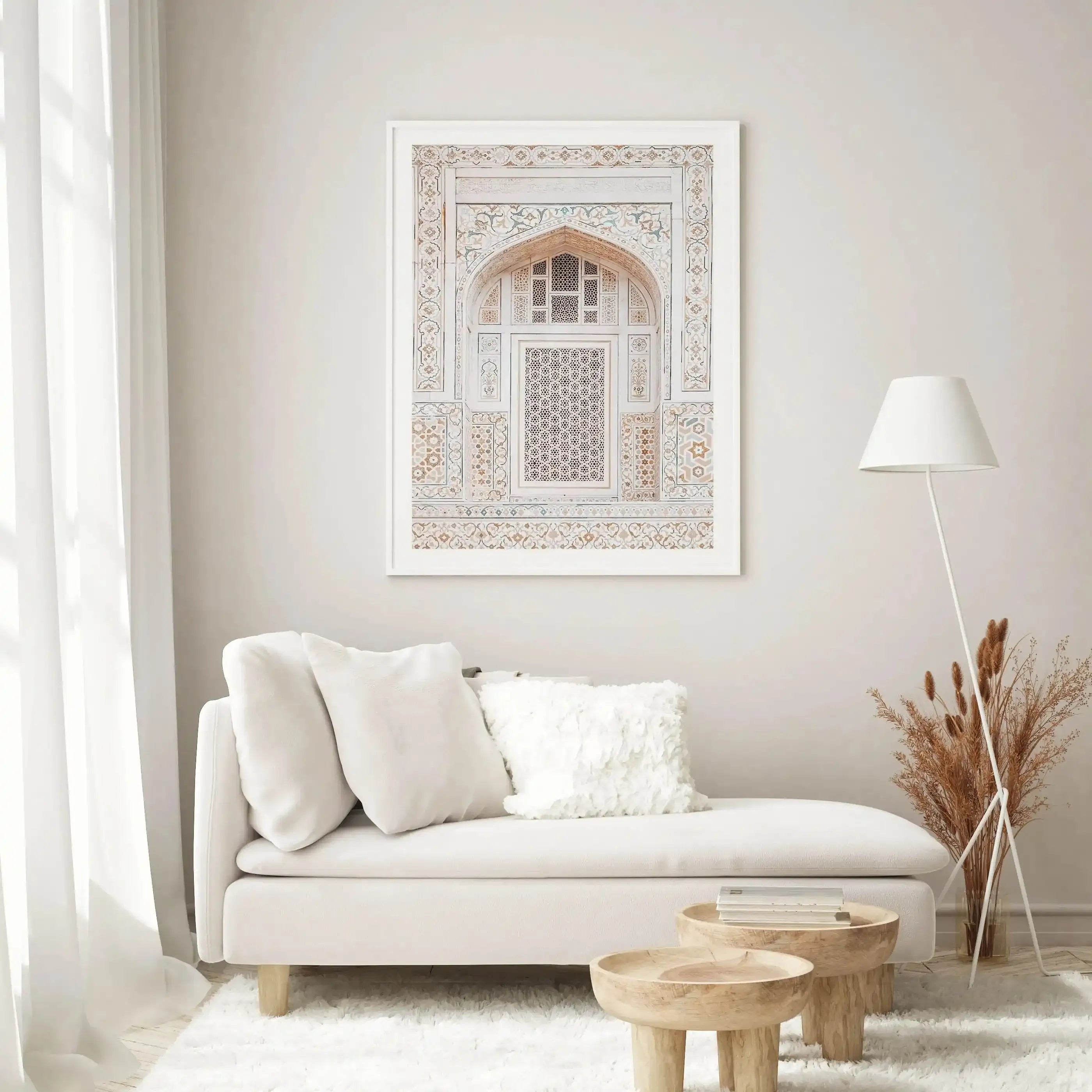 The Bohemian Arch I Art Print-Shop Australian Art Prints Online with Olive et Oriel - Our collection of Moroccan art prints offer unique wall art including moroccan arches and pink morocco doors of marrakech - this collection will add soft feminine colour to your walls and some may say bohemian style. These traditional morocco landscape photography includes desert scenes of palm trees and camel art prints - there is art on canvas and extra large wall art with fast, free shipping across Australia