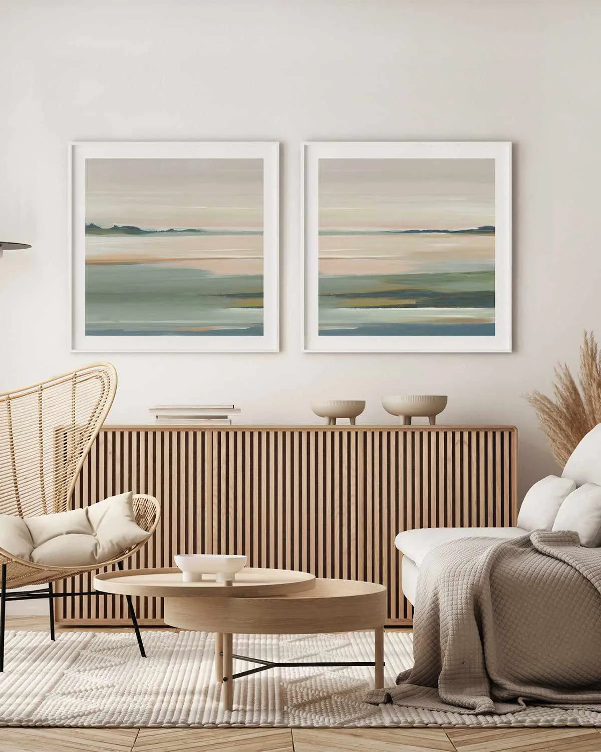 The Calm II Left SQ Art Print from Olive et Oriel where you can shop wallpaper and artworks online