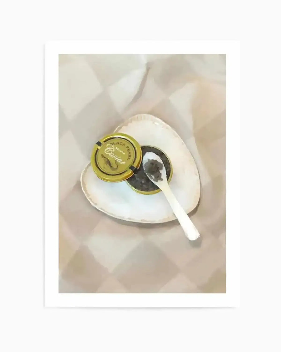The Caviar Art Print from Olive et Oriel where you can shop wallpaper and artworks online