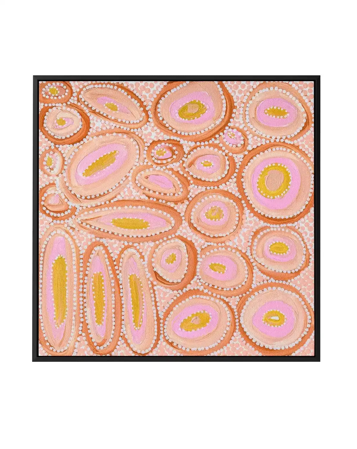 The Circle of Life by Bigi Nagala | Framed Canvas-CANVAS-You can shop wall art online with Olive et Oriel for everything from abstract art to fun kids wall art. Our beautiful modern art prints and canvas art are available from large canvas prints to wall art paintings and our proudly Australian artwork collection offers only the highest quality framed large wall art and canvas art Australia - You can buy fashion photography prints or Hampton print posters and paintings on canvas from Olive et Or