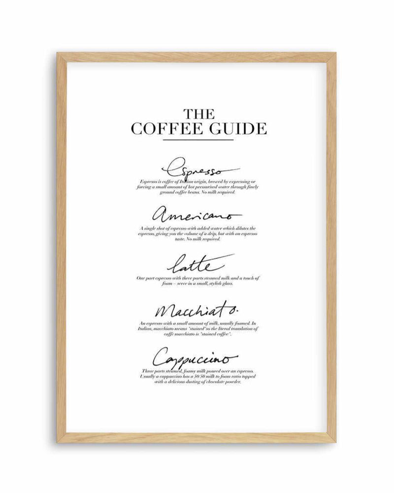 The Coffee Guide Art Print