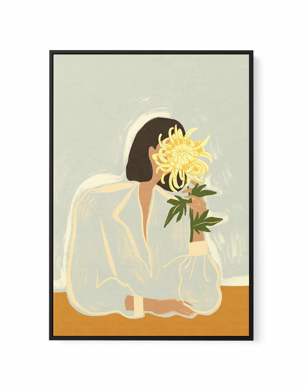 The Chrysanthemum by Arty Guava | Framed Canvas Art Print