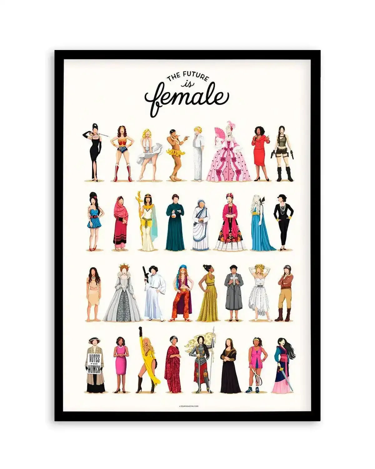The Future Is Female | Draw Me A Song Collection Art Print from Olive et Oriel where you can shop wallpaper and artworks online