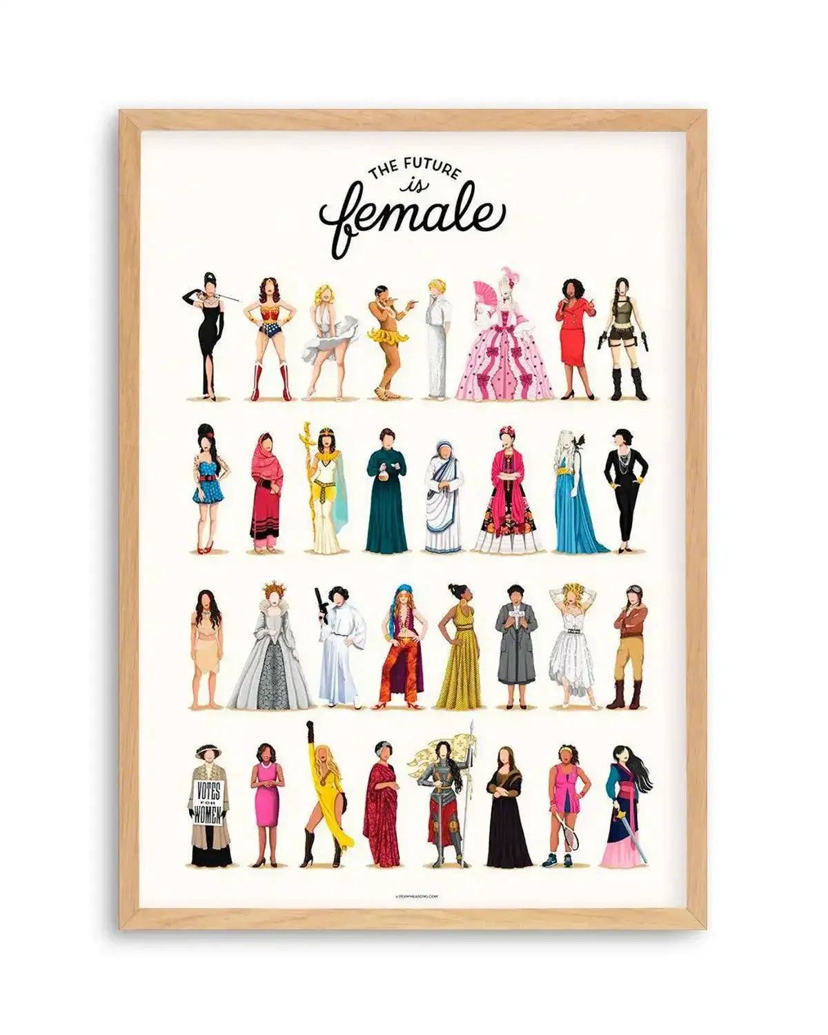 The Future Is Female | Draw Me A Song Collection Art Print from Olive et Oriel where you can shop wallpaper and artworks online