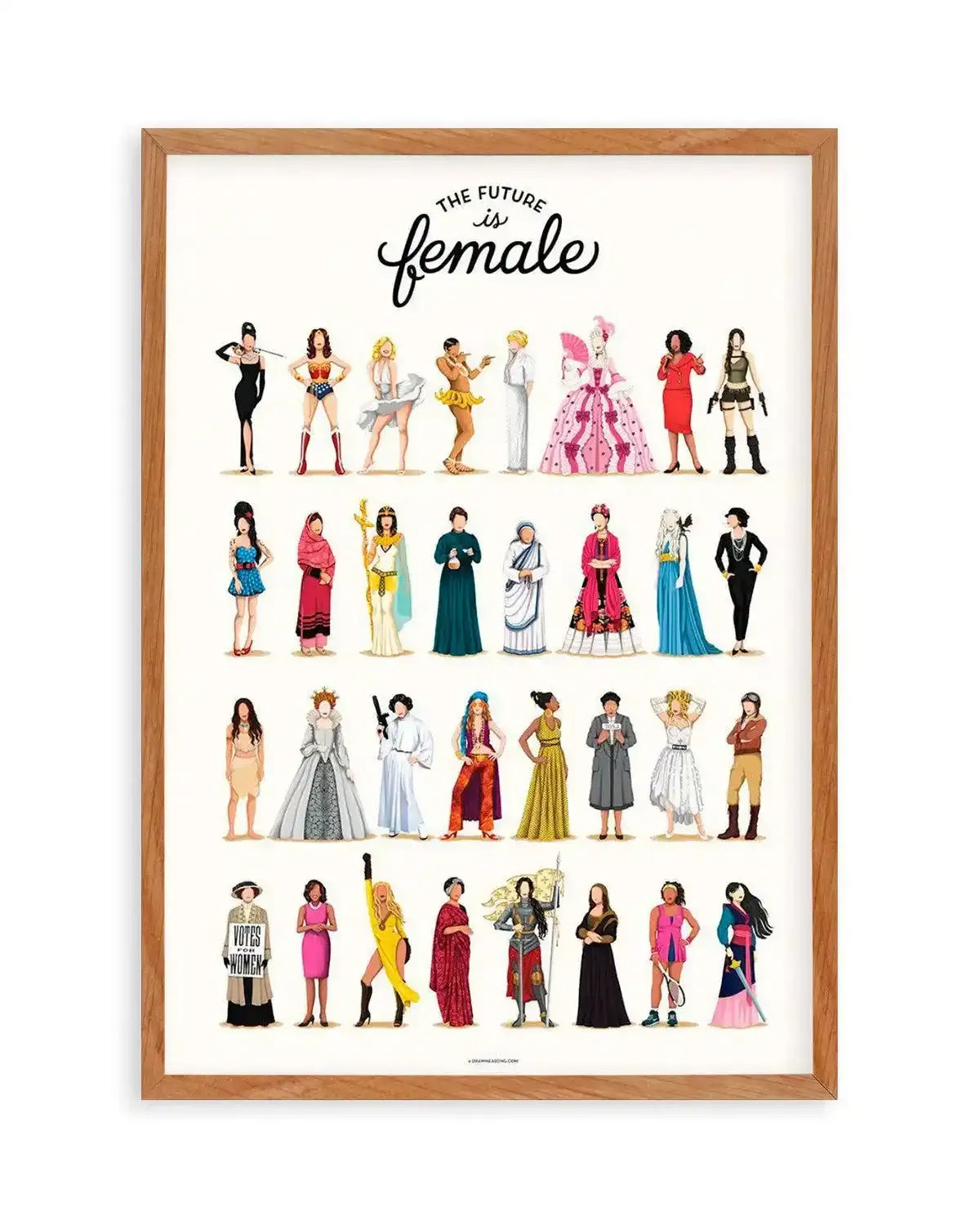 The Future Is Female | Draw Me A Song Collection Art Print from Olive et Oriel where you can shop wallpaper and artworks online