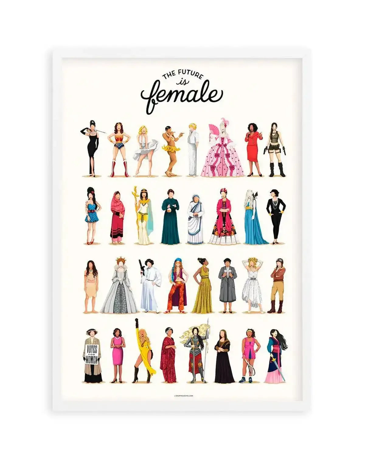 The Future Is Female | Draw Me A Song Collection Art Print from Olive et Oriel where you can shop wallpaper and artworks online