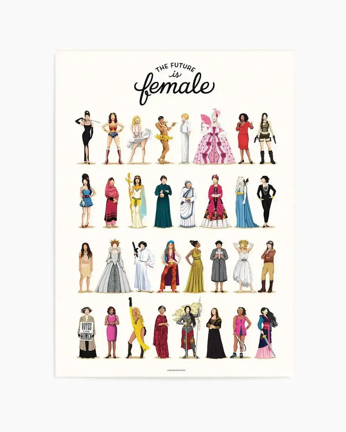 The Future Is Female | Draw Me A Song Collection Art Print from Olive et Oriel where you can shop wallpaper and artworks online