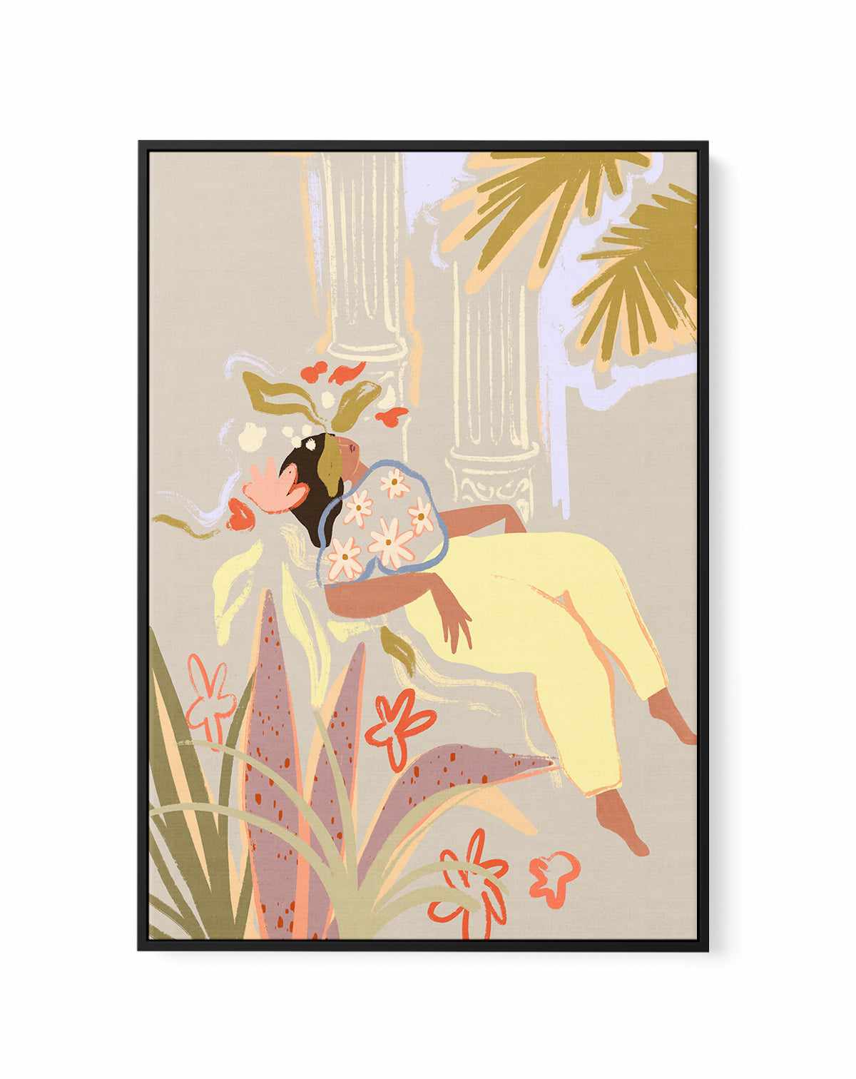 The Garden by Arty Guava | Framed Canvas Art Print