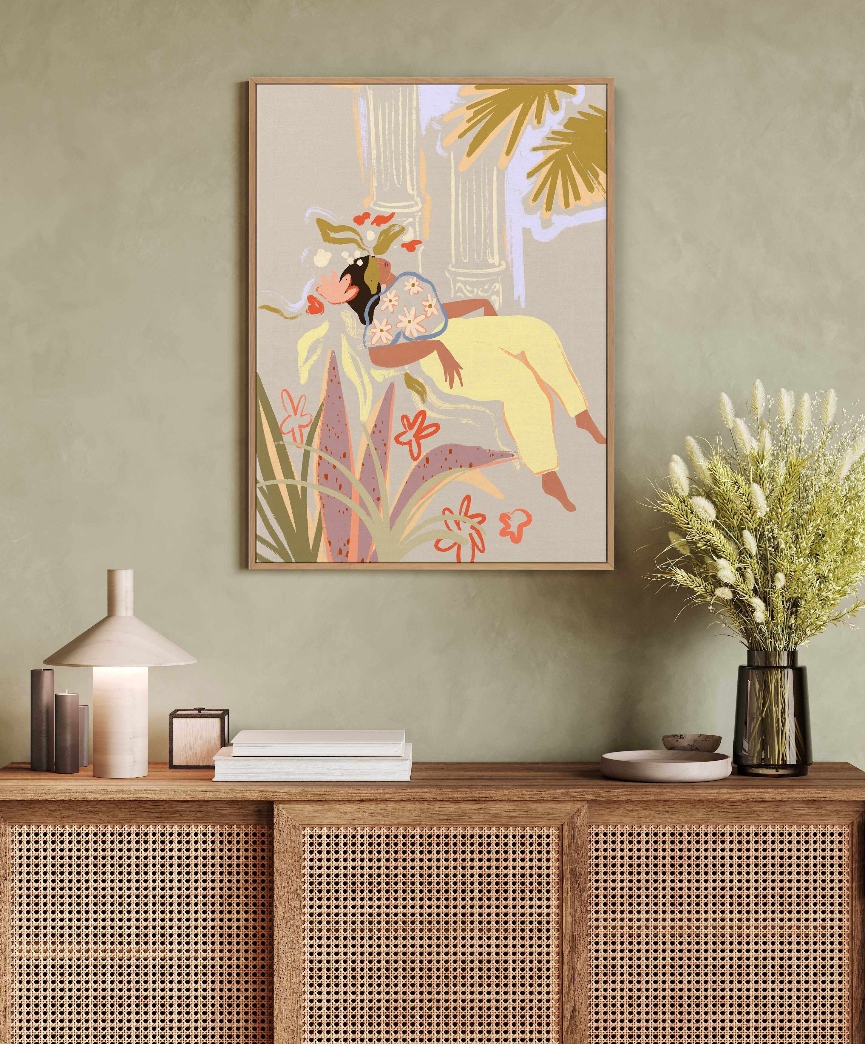 The Garden by Arty Guava | Framed Canvas Art Print