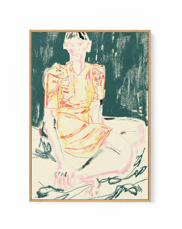 The Girl In Orange Dress By Francesco Gulina | Framed Canvas Art Print from Olive et Oriel where you can shop wallpaper and artworks online