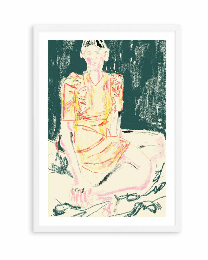The Girl In Orange Dress By Francesco Gulina | Art Print