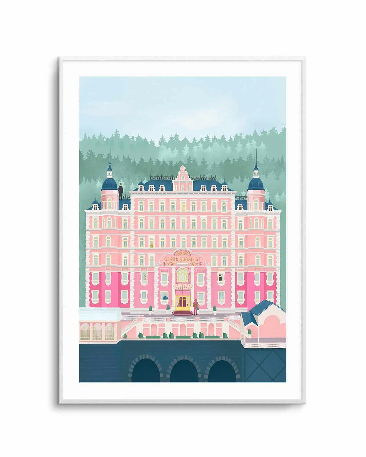 The Grand Budapest Hotel by Petra Lizde Art Print from Olive et Oriel where you can shop wallpaper and artworks online