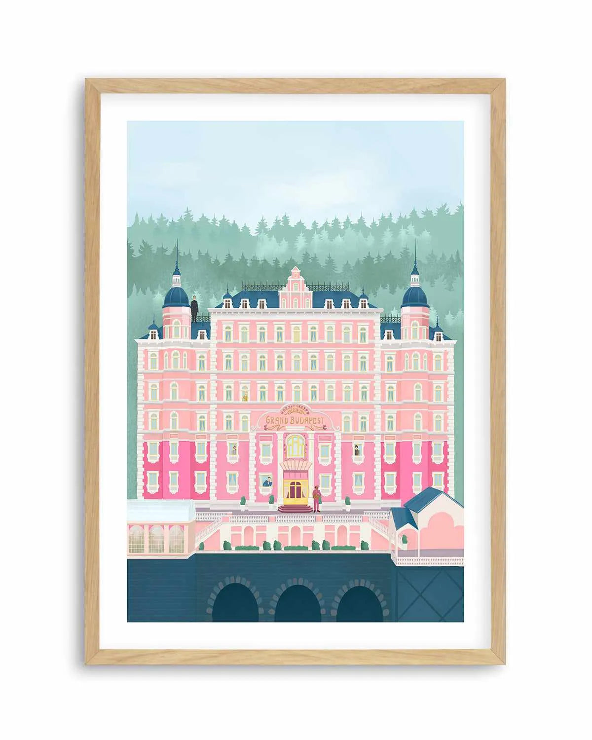 The Grand Budapest Hotel by Petra Lizde Art Print from Olive et Oriel where you can shop wallpaper and artworks online