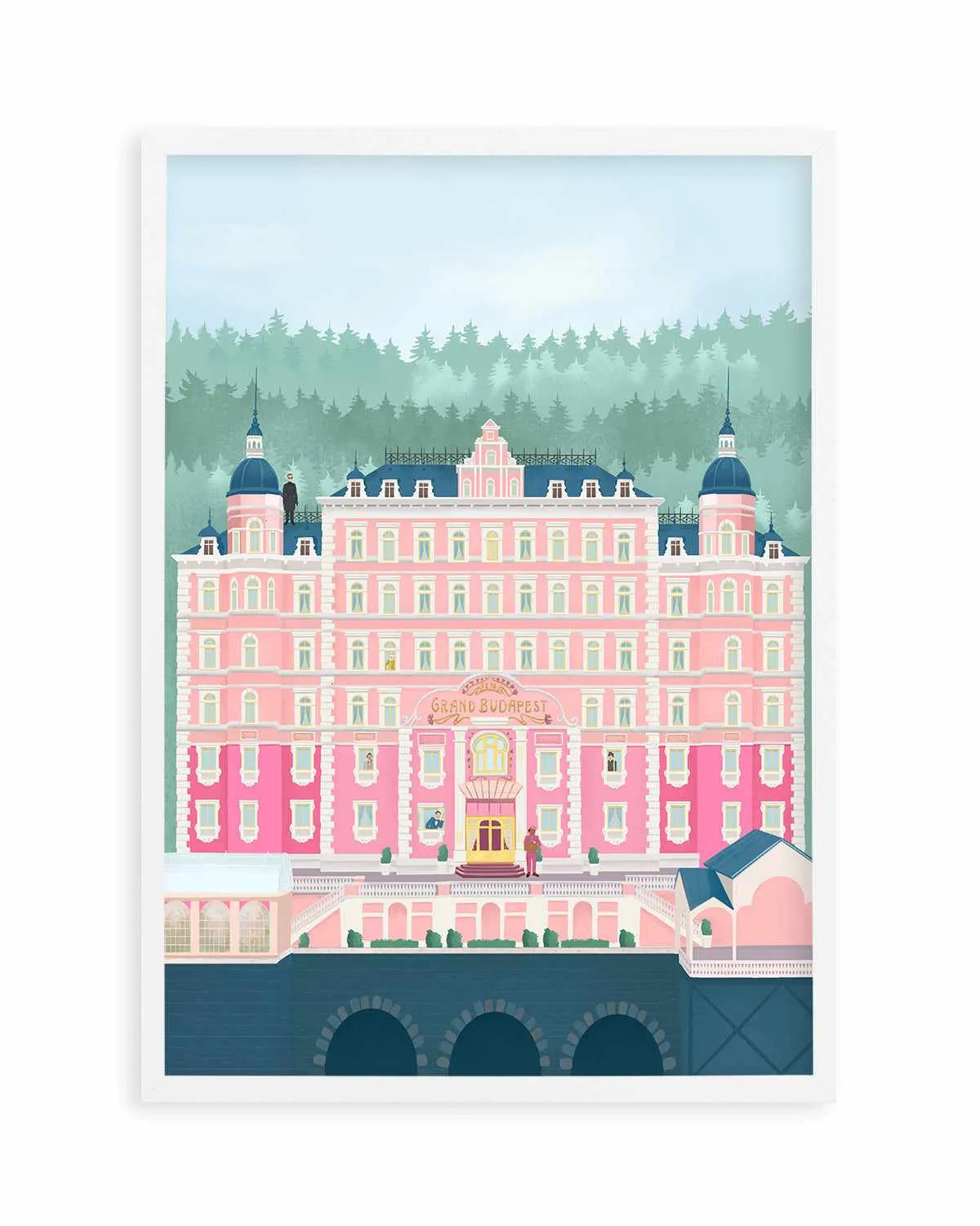 The Grand Budapest Hotel by Petra Lizde Art Print from Olive et Oriel where you can shop wallpaper and artworks online