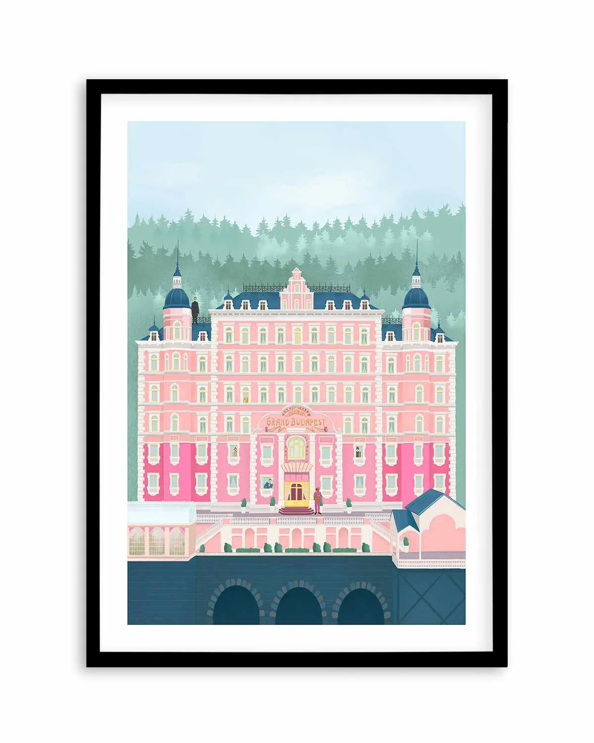 The Grand Budapest Hotel by Petra Lizde Art Print from Olive et Oriel where you can shop wallpaper and artworks online
