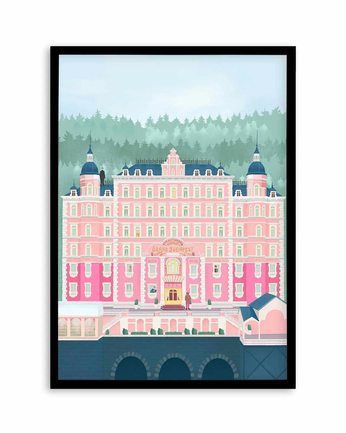 The Grand Budapest Hotel by Petra Lizde Art Print from Olive et Oriel where you can shop wallpaper and artworks online