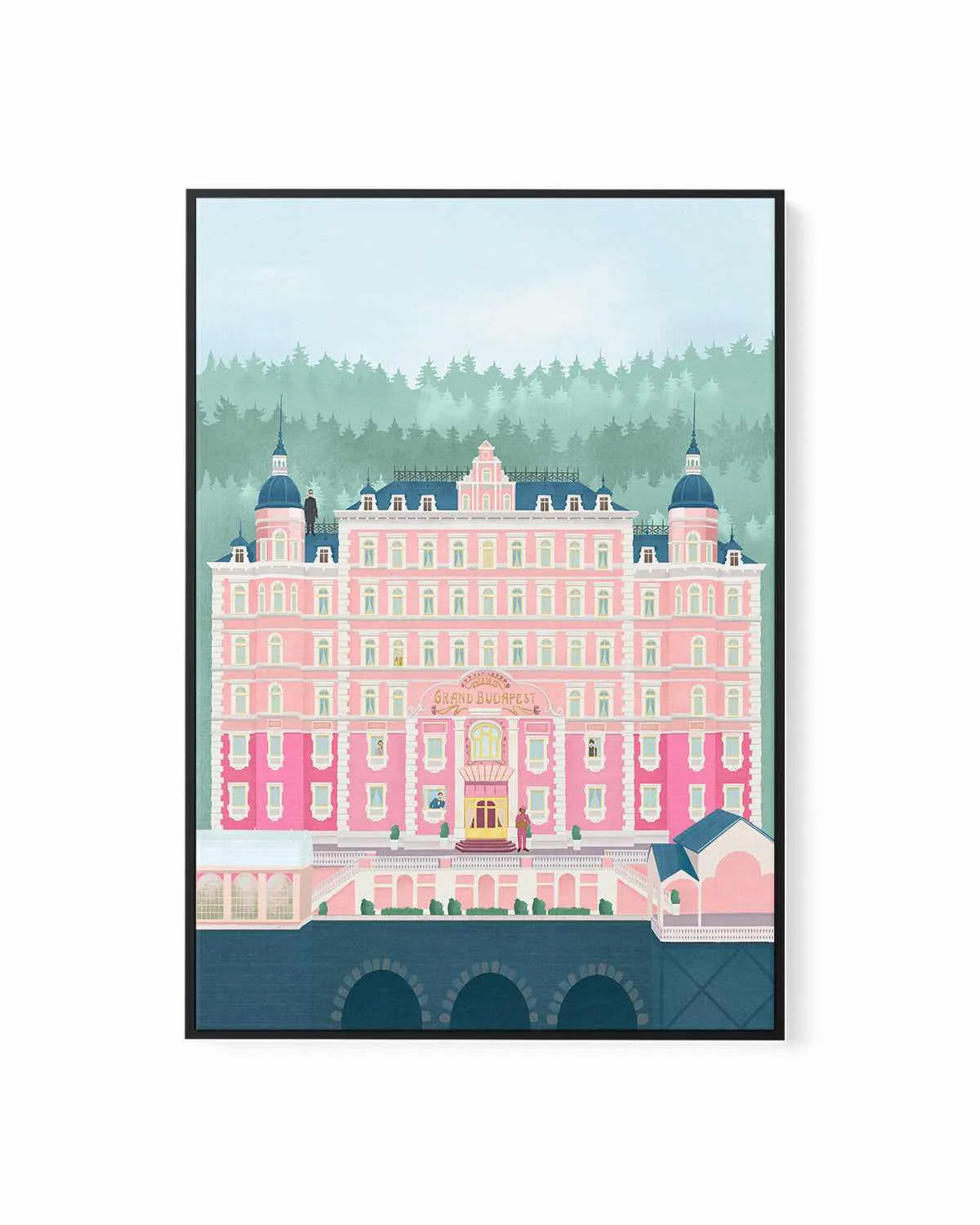 The Grand Budapest Hotel by Petra Lizde | Framed Canvas Art Print from Olive et Oriel where you can shop wallpaper and artworks online