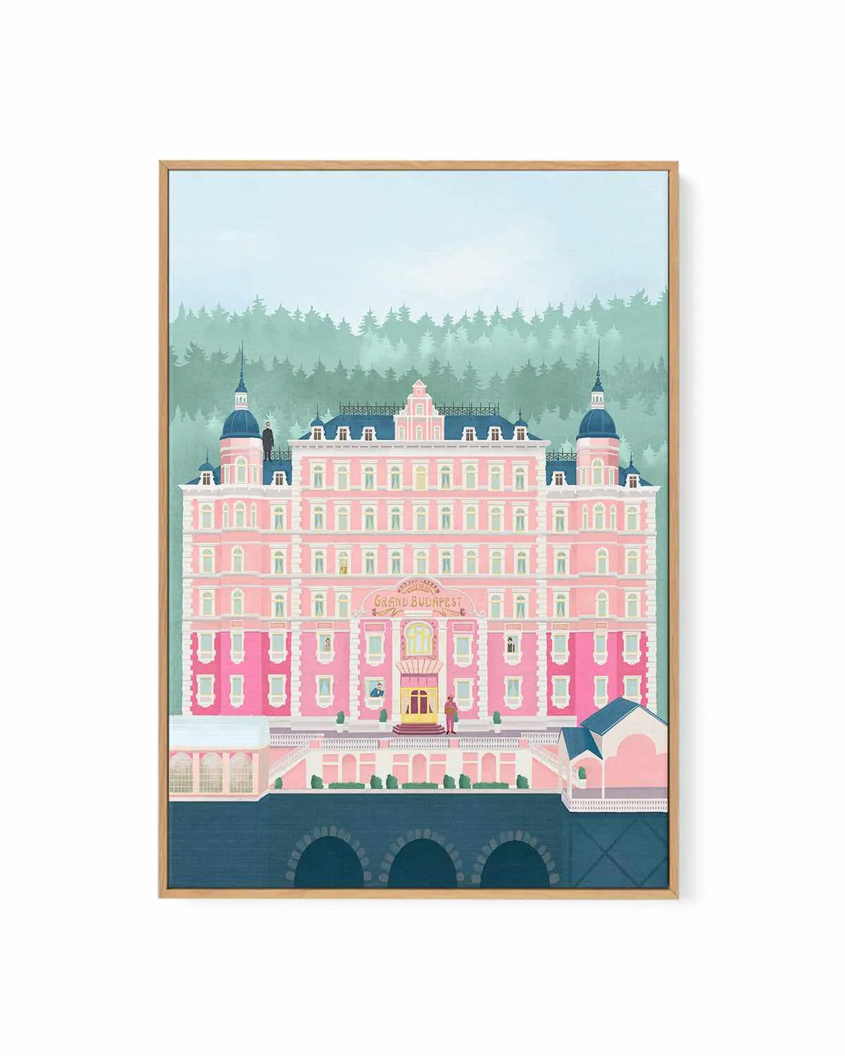The Grand Budapest Hotel by Petra Lizde | Framed Canvas Art Print from Olive et Oriel where you can shop wallpaper and artworks online