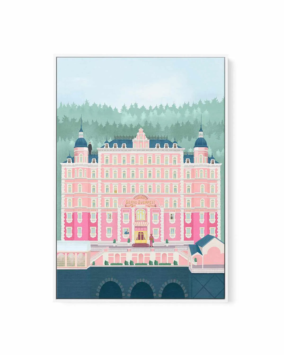 The Grand Budapest Hotel by Petra Lizde | Framed Canvas Art Print from Olive et Oriel where you can shop wallpaper and artworks online